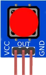 按钮模块，三个针脚：VCC、OUT、GND