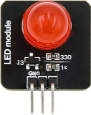 LED 灯模块，三个针脚：VCC、GND、Signal